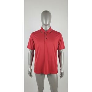 Footjoy FL Mens Size XL Red Salmon Polo Shirt Performance Stretch Active Golf